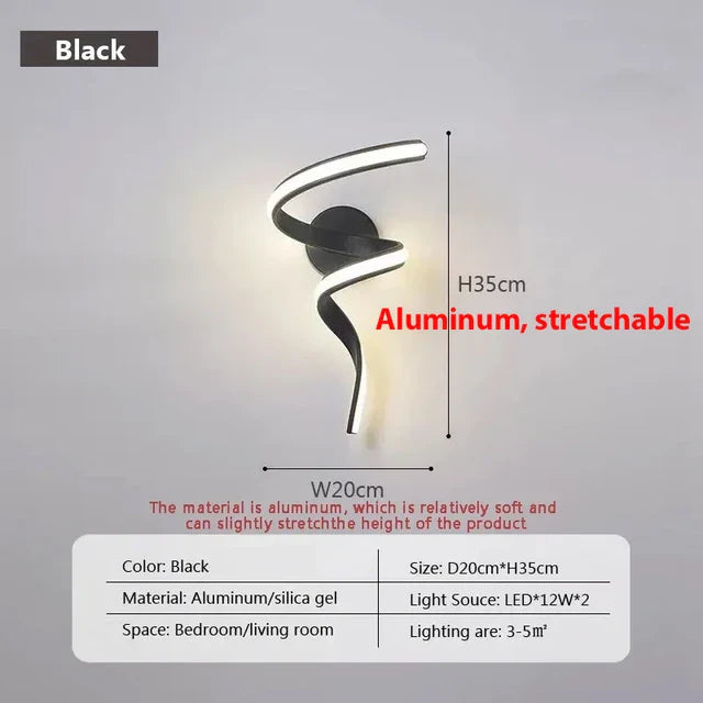 LumiSpiral - LED Wall Lamp with Modern Design