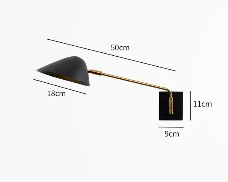 FlexGlow - Rotatable Wall Lamp with Long Arm and LED Lighting