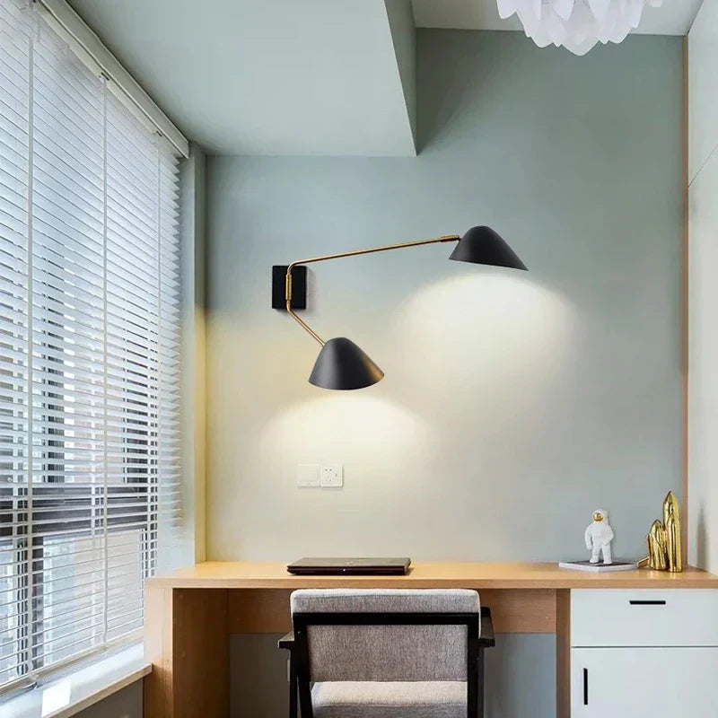 FlexGlow - Rotatable Wall Lamp with Long Arm and LED Lighting