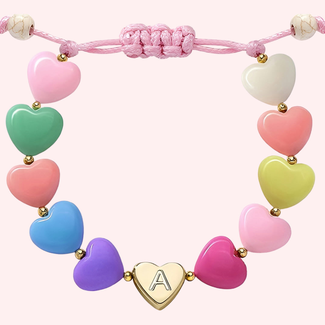 Moederdag Cadeau Armband Dames Letter Bedel Verstelbaar Hart Kralen