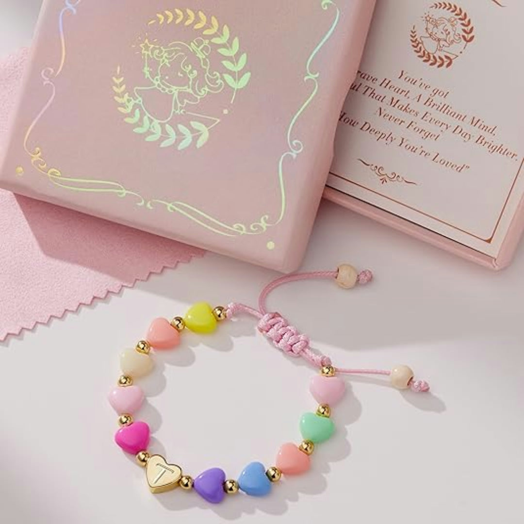 Moederdag Cadeau Armband Dames Letter Bedel Verstelbaar Hart Kralen - Image 28