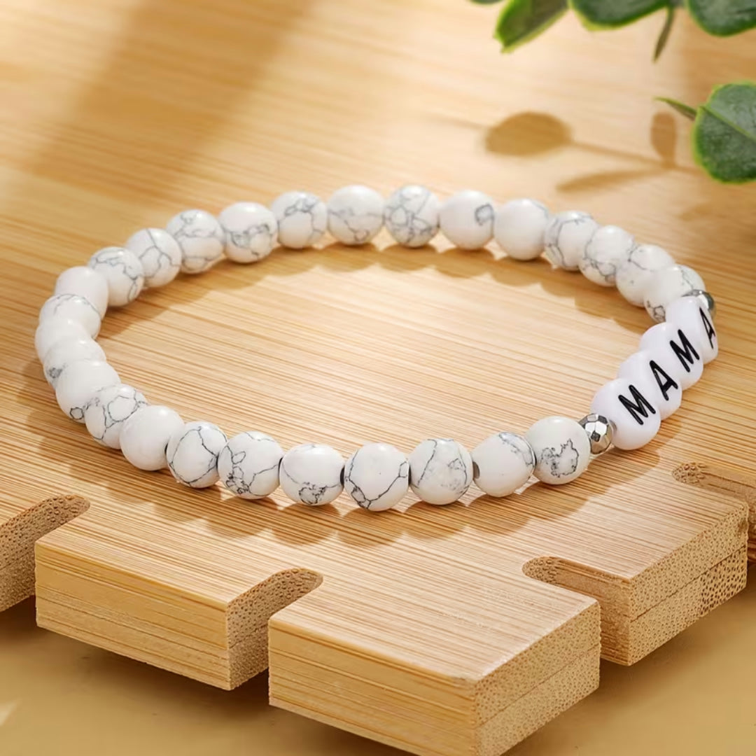 Moederdag Cadeau Armband Dames Letter Kralen Elastisch Mama - Image 4