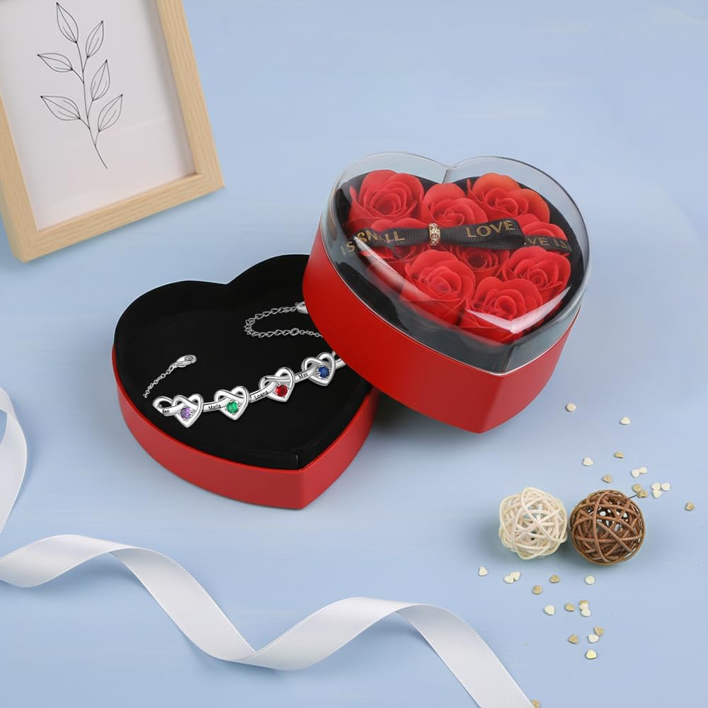 Moederdag Cadeau Armband Geboortesteen Sieraad Gepersonaliseerd