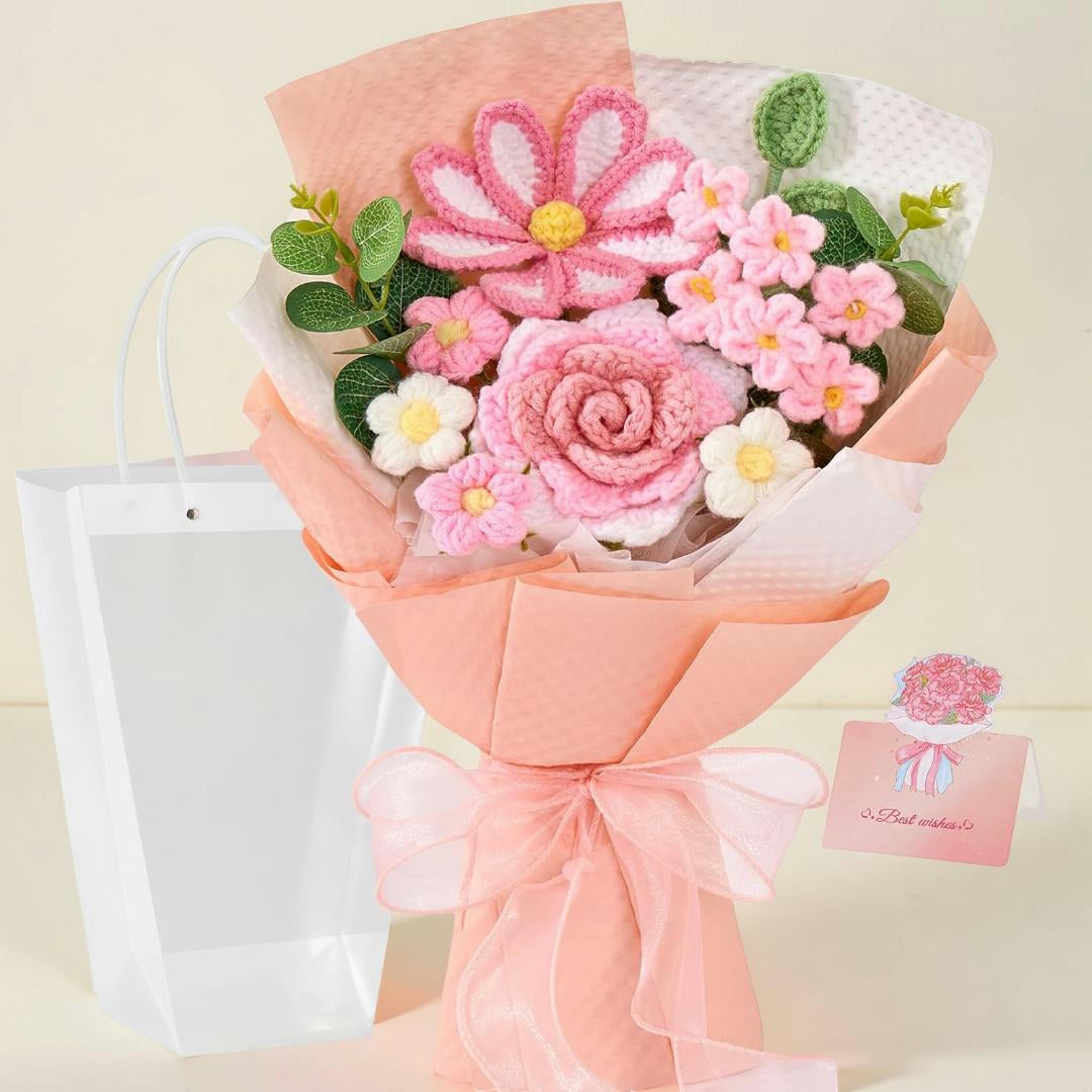 Moederdag Cadeau Bloemen Boeket Gehaakt Handgemaakt Geschenk