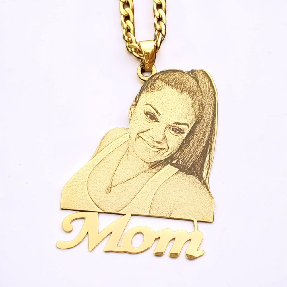 Collana Regalo Festa della Mamma Donna Ciondolo Foto Nome