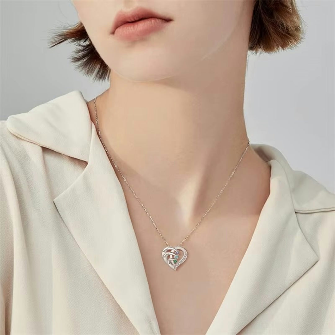 Mother's Day Gift Necklace Women Heart Pendant Name