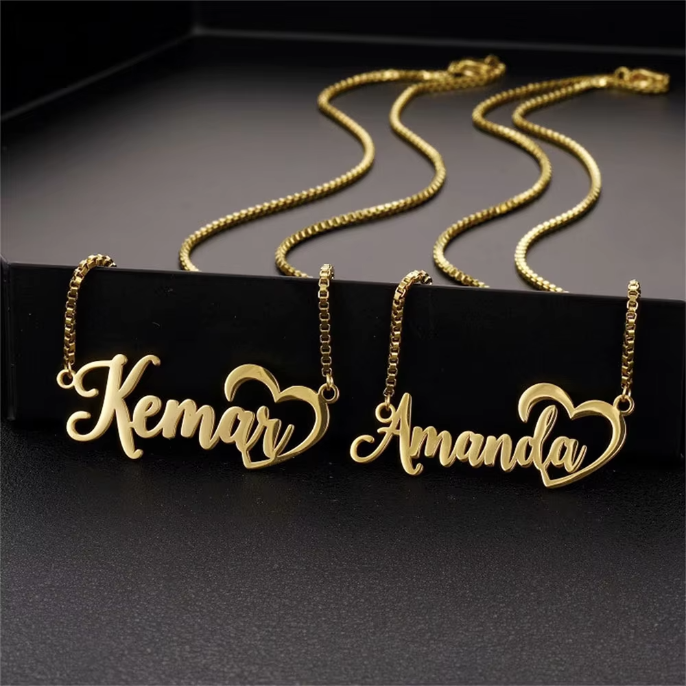 Moederdag Cadeau Ketting Dames Hart Naam Hanger
