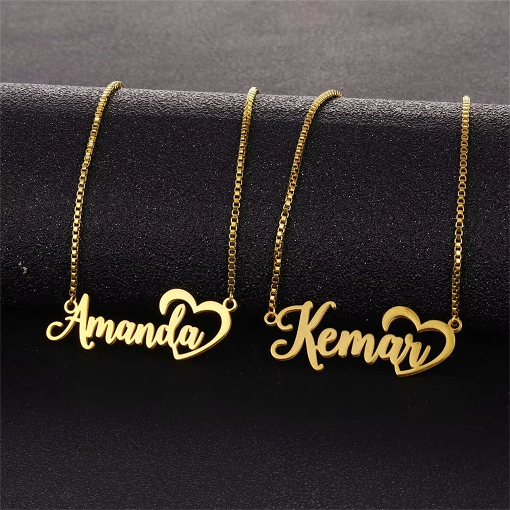Collana Regalo Festa della Mamma Donna Cuore Ciondolo con Nome
