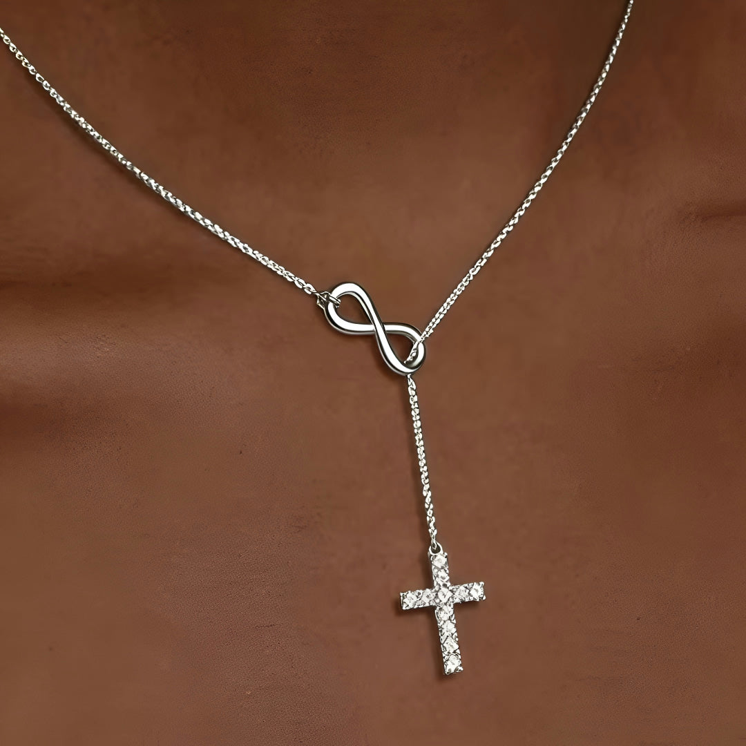 Collana Regalo Festa della Mamma Donna Croce Ciondolo a Y Minimalista