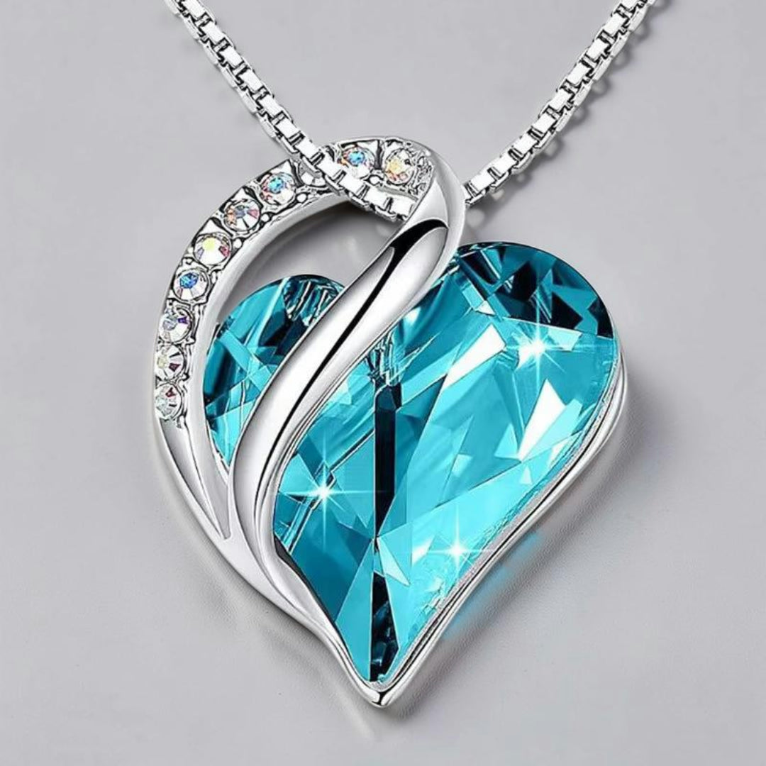 Mother's Day Gift Necklace Heart Pendant Crystal Love Jewelry