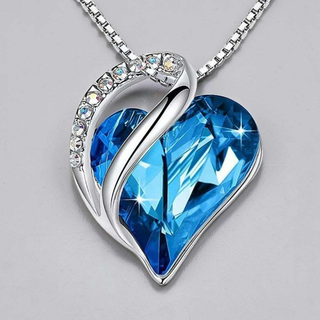 Mother's Day Gift Necklace Heart Pendant Crystal Love Jewelry