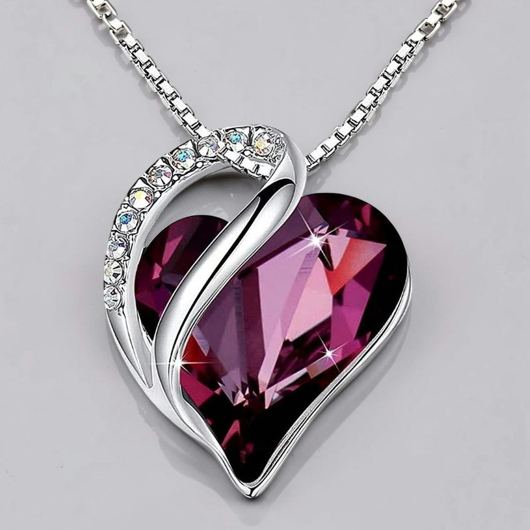 Mother's Day Gift Necklace Heart Pendant Crystal Love Jewelry