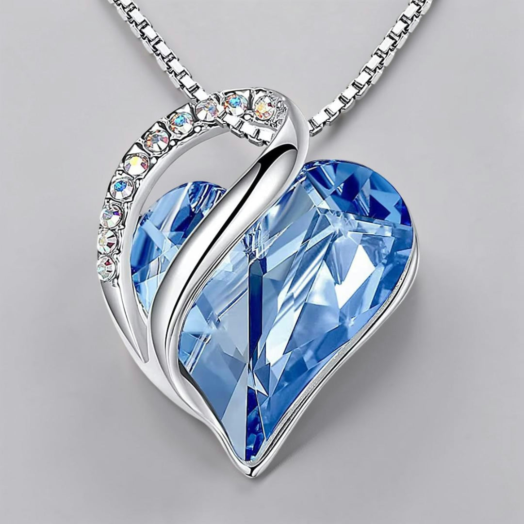 Mother's Day Gift Necklace Heart Pendant Crystal Love Jewelry