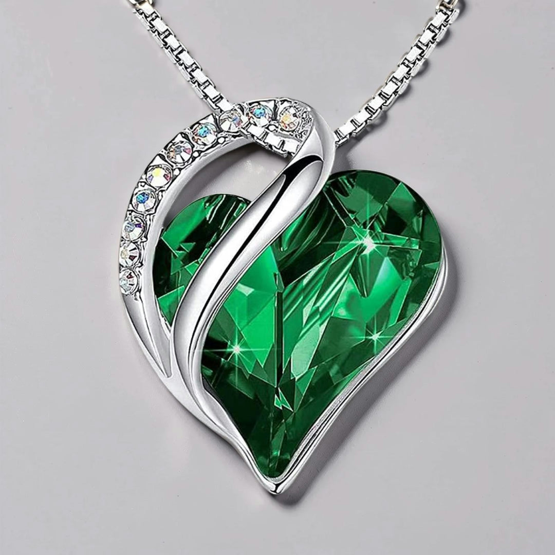 Mother's Day Gift Necklace Heart Pendant Crystal Love Jewelry