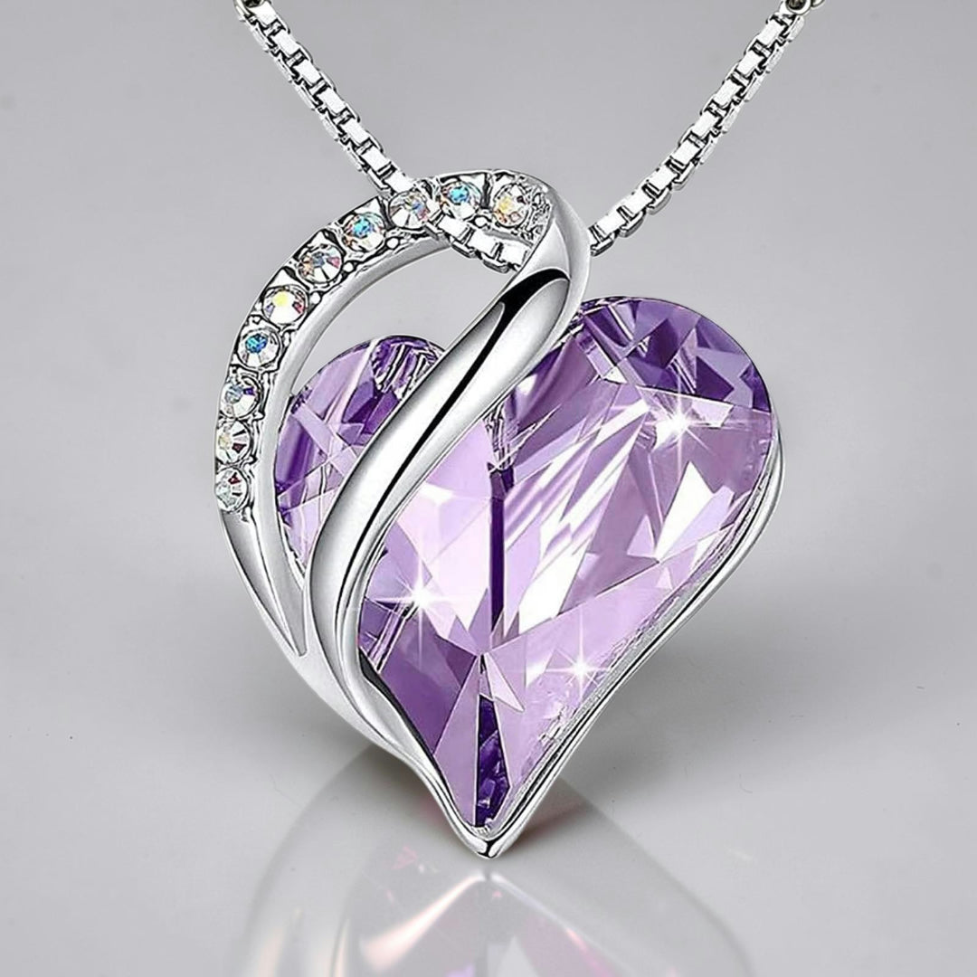 Mother's Day Gift Necklace Heart Pendant Crystal Love Jewelry