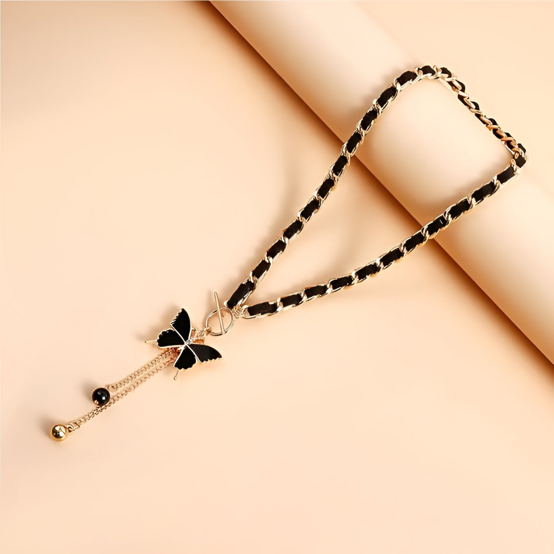 Collana Donna Regalo Festa Mamma Choker Farfalla Pendente