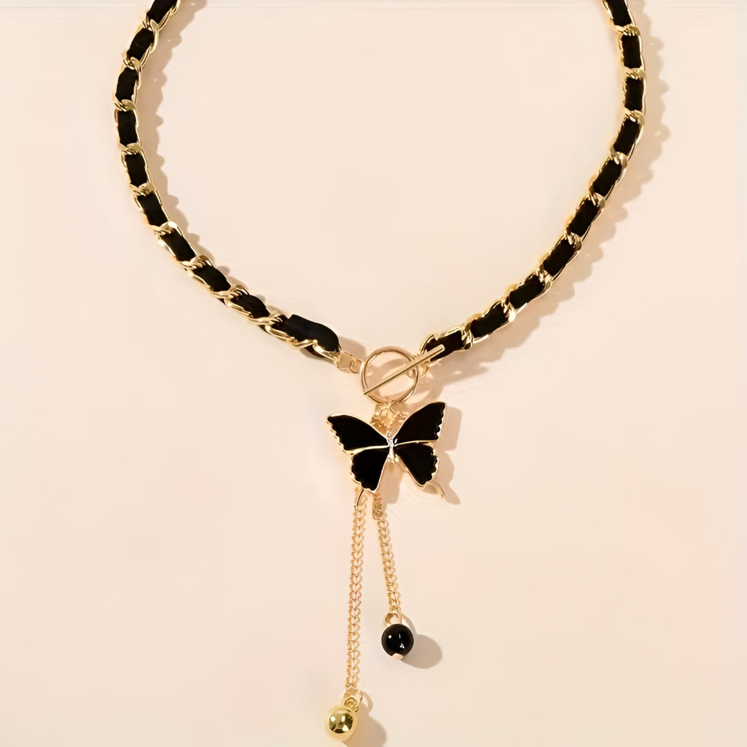 Collana Donna Regalo Festa Mamma Choker Farfalla Pendente