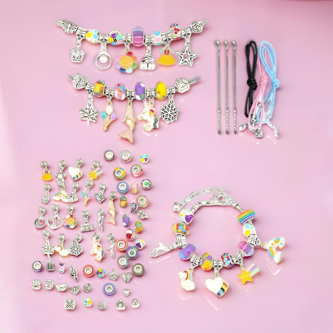 Set creativo per bambini per realizzare braccialetti - Regalo per la Festa della Mamma