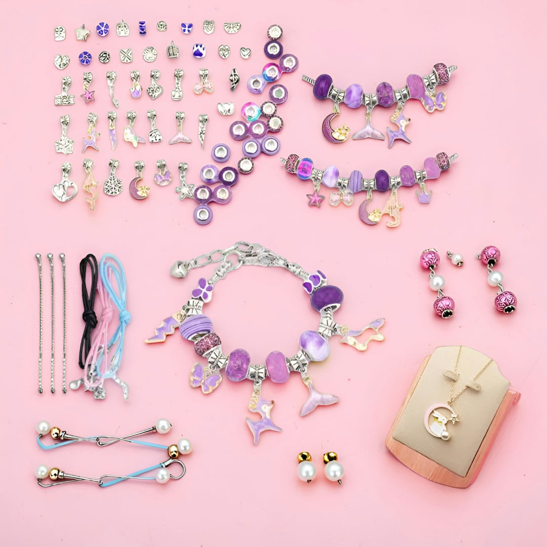 Set creativo per bambini per realizzare braccialetti - Regalo per la Festa della Mamma