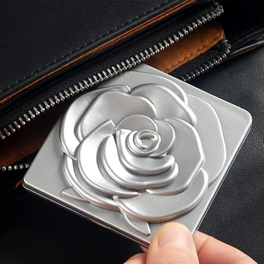 Mother's Day Gift Makeup Mirror Foldable Rose Magnifying