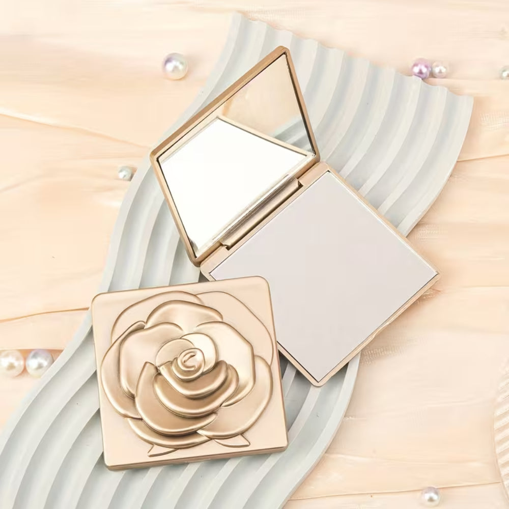 Mother's Day Gift Makeup Mirror Foldable Rose Magnifying