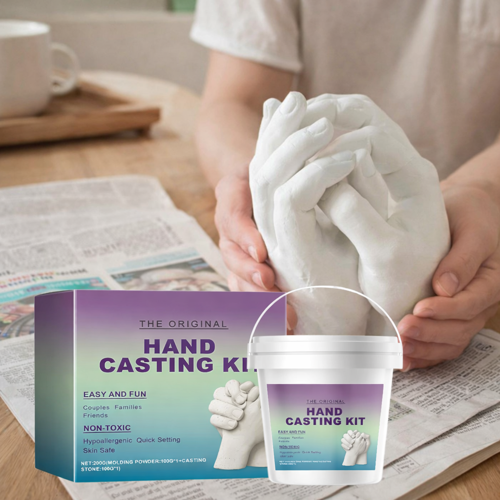 Kit de regalo para el Día de la Madre: Set de impresión en yeso 3D de huella de mano para mamá