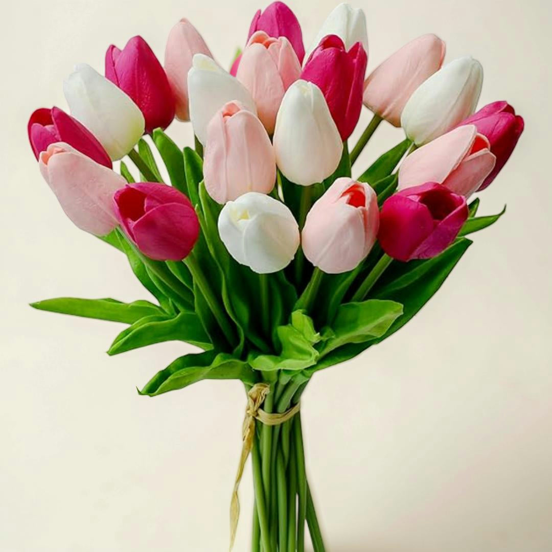 Regalo Festa della Mamma Mazzo di Tulipani Arte Decorazione da Tavolo