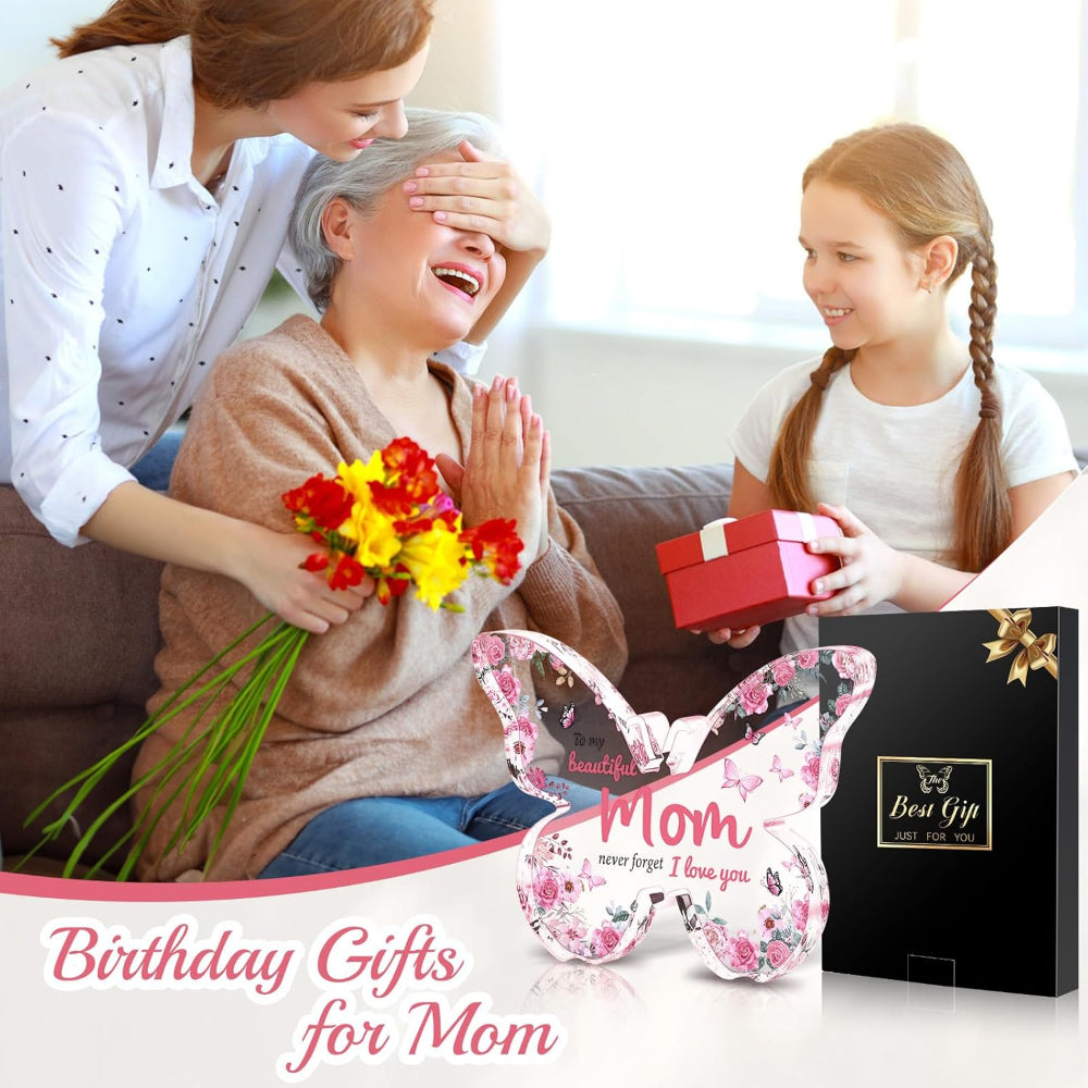 Regalo Festa della Mamma Targa Farfalla Decorazione Testo