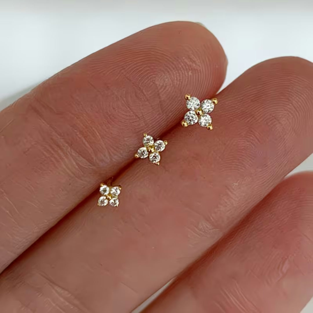 Moederdag Cadeau Oorbellen Dames Bloem Studs Design - Image 5