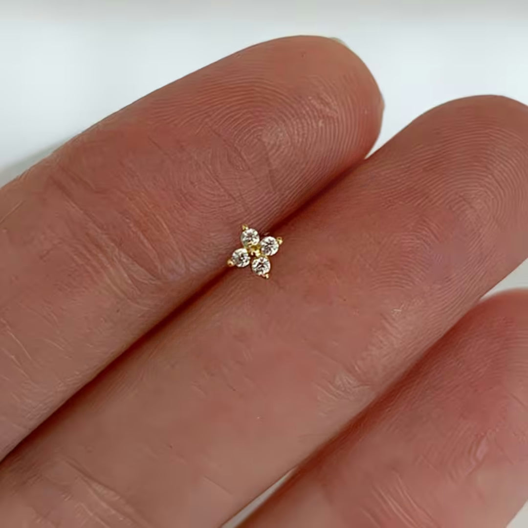 Moederdag Cadeau Oorbellen Dames Bloem Studs Design - Image 3
