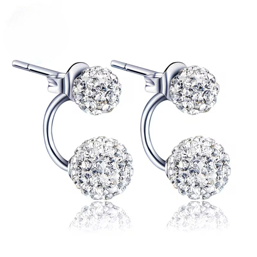 Moederdag Cadeau Oorbellen Dames Dubbele Bol Studs Elegant - Image 4