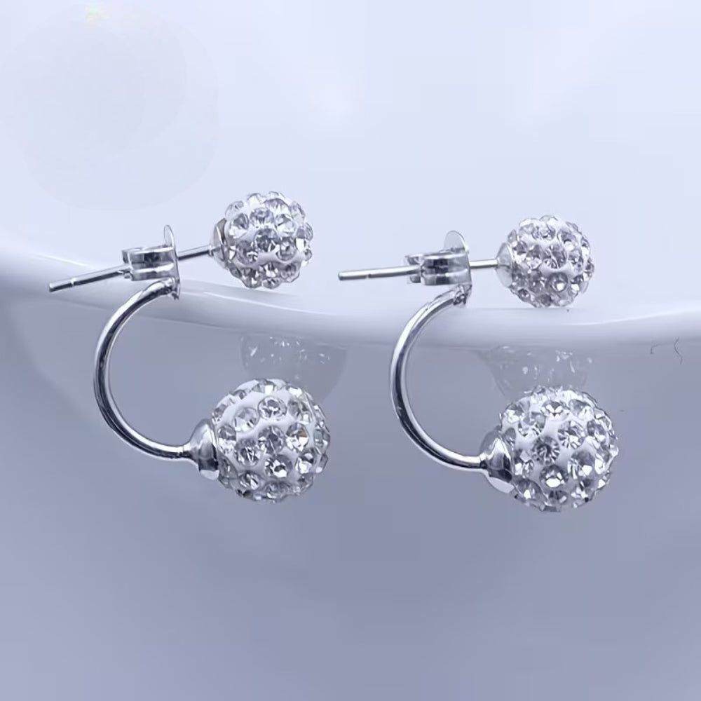 Moederdag Cadeau Oorbellen Dames Dubbele Bol Studs Elegant - Image 3