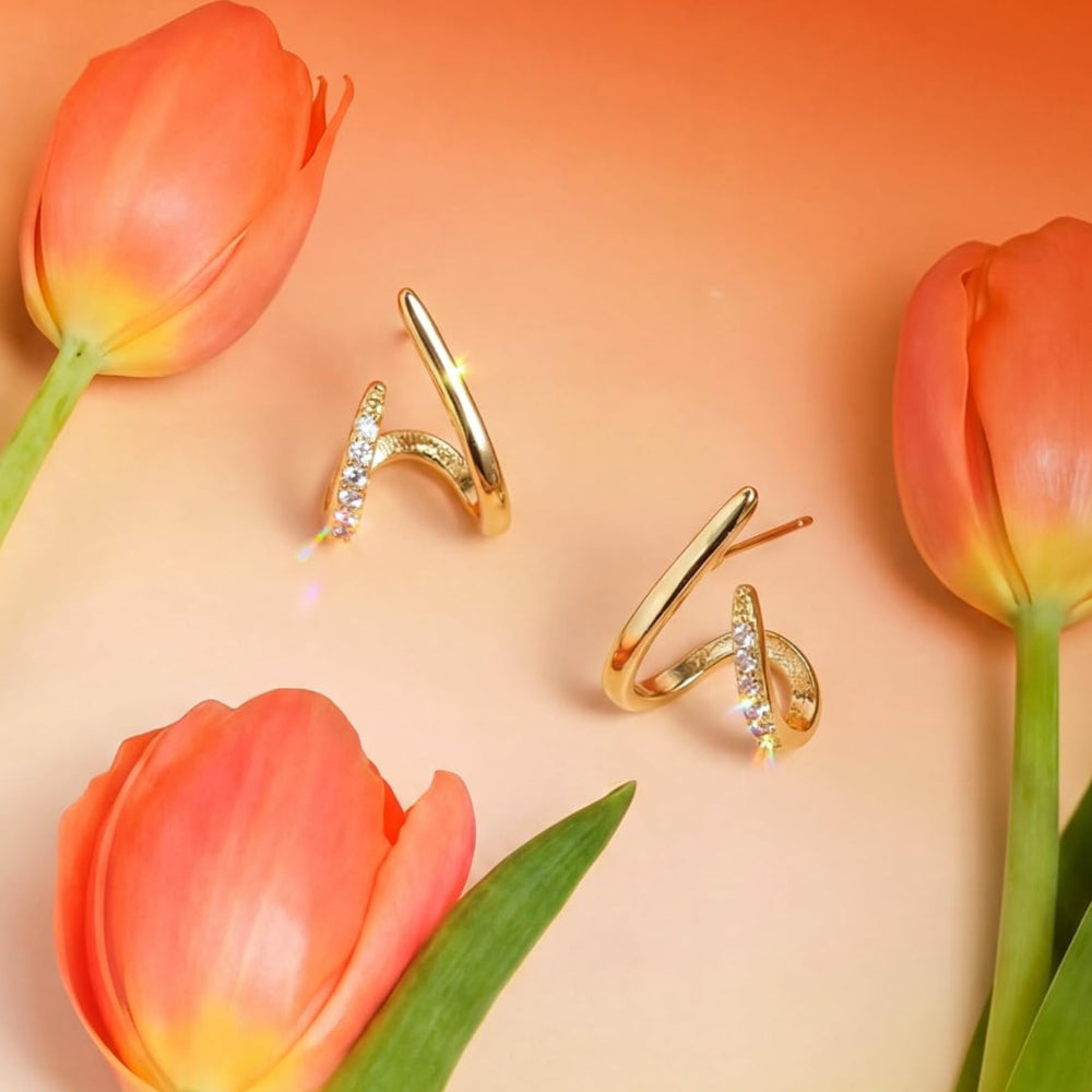 Moederdag Cadeau Oorbellen Dames Geometrisch X Design Studs