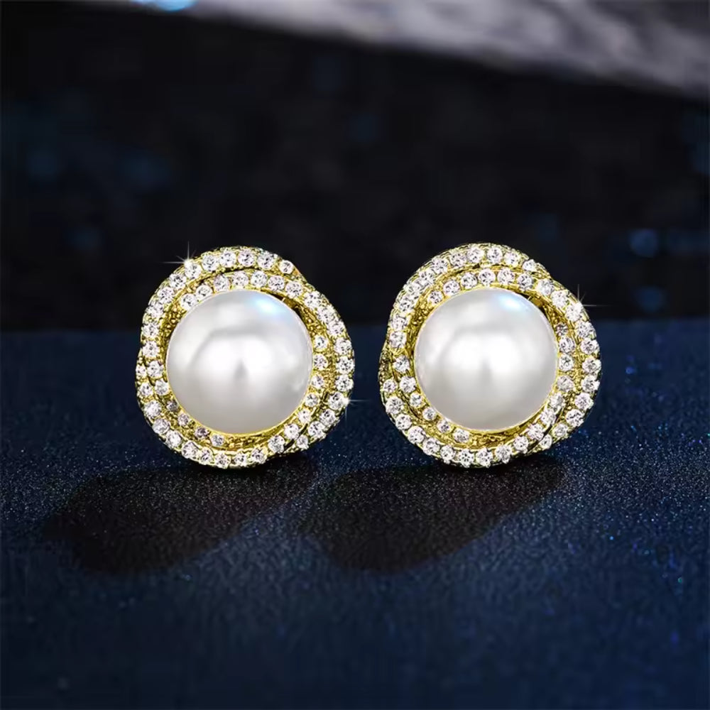 Pendientes de regalo para el Día de la Madre para mujer, perla, estilo clásico y elegante