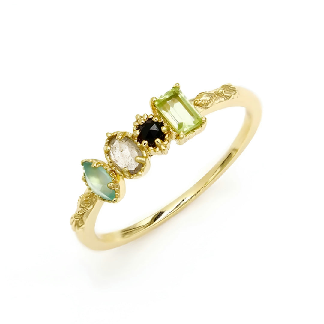 Moederdag Cadeau Ring Dames Geboortesteen Meerdere Stenen Verstelbaar - Image 11
