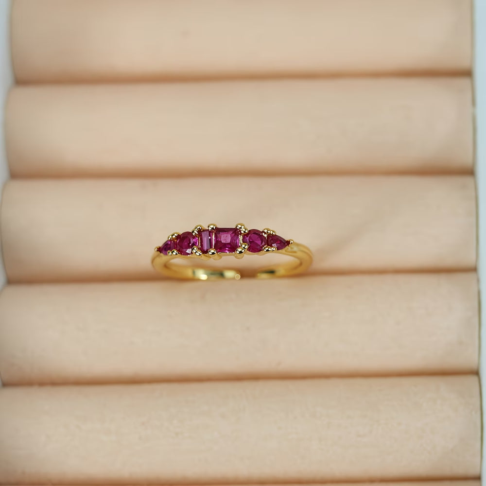Anello Regalo Festa della Mamma Donna Regolabile Anello Minimalista Impilabile