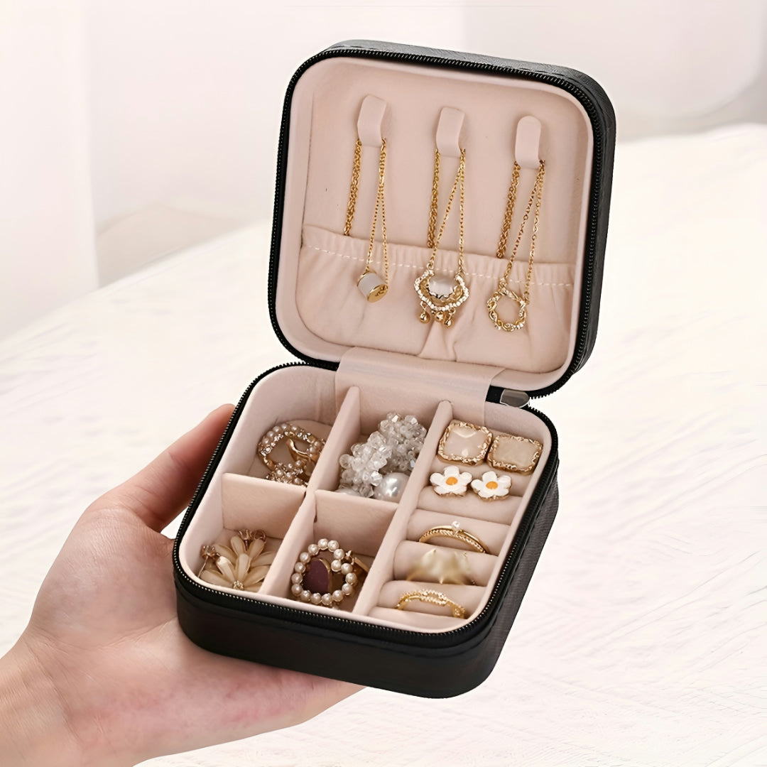 Scatola Portagioie Organizer Regalo Festa della Mamma Scatola da Viaggio con Cerniera