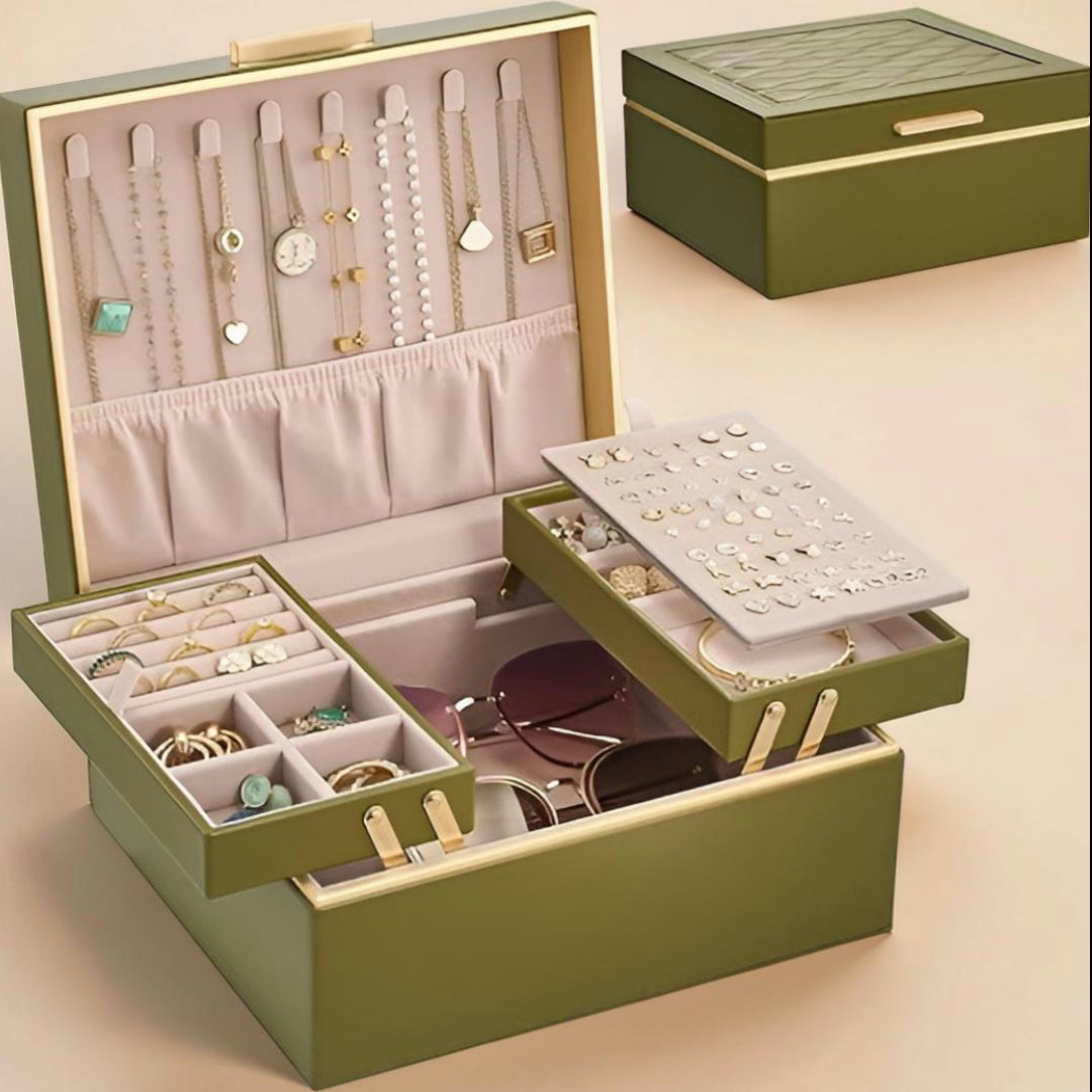 Scatola porta gioielli organizer regalo per la Festa della Mamma con cassetto