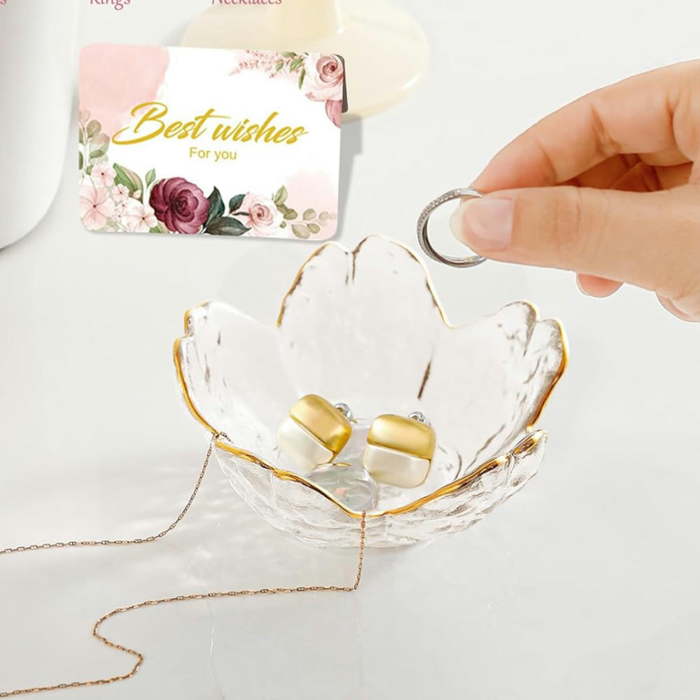 Mother's Day Gift Jewelry Holder Flower Dish Ring Storage Tray