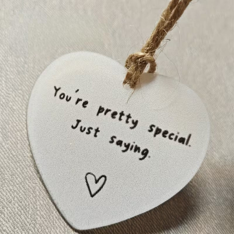 Mother's Day Gift Wall Decoration Heart Pendant Text Acrylic
