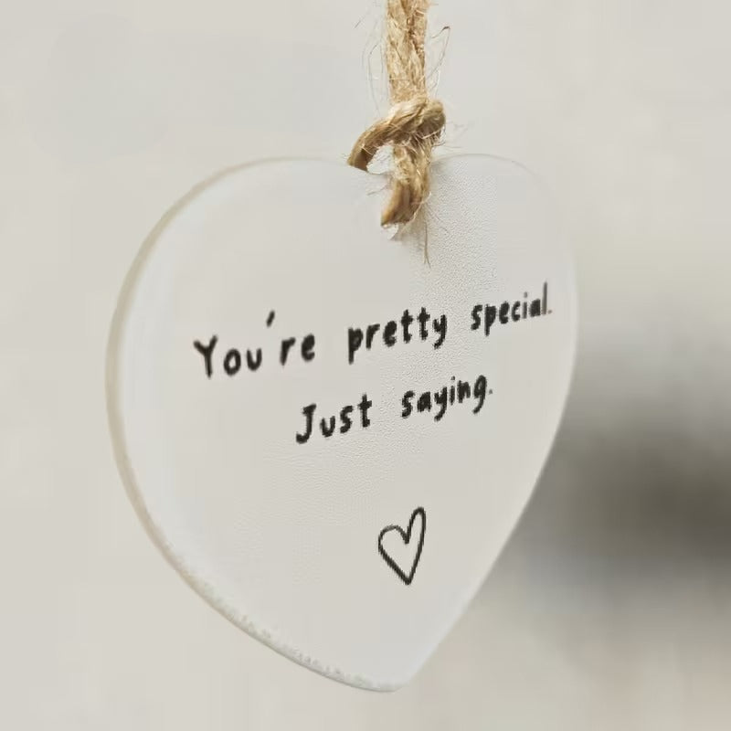 Mother's Day Gift Wall Decoration Heart Pendant Text Acrylic