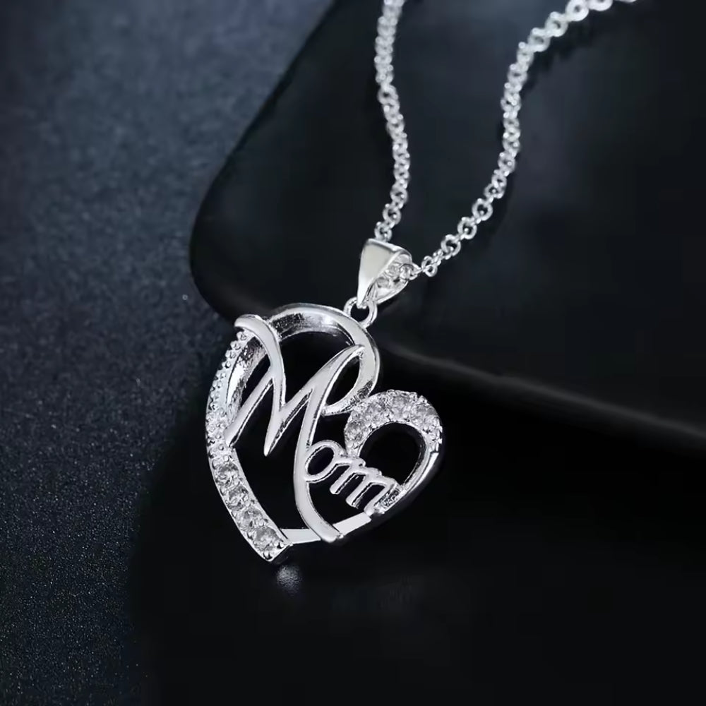 Collana Festa della Mamma Donna Ciondolo a Cuore con Testo Gioiello Regalo