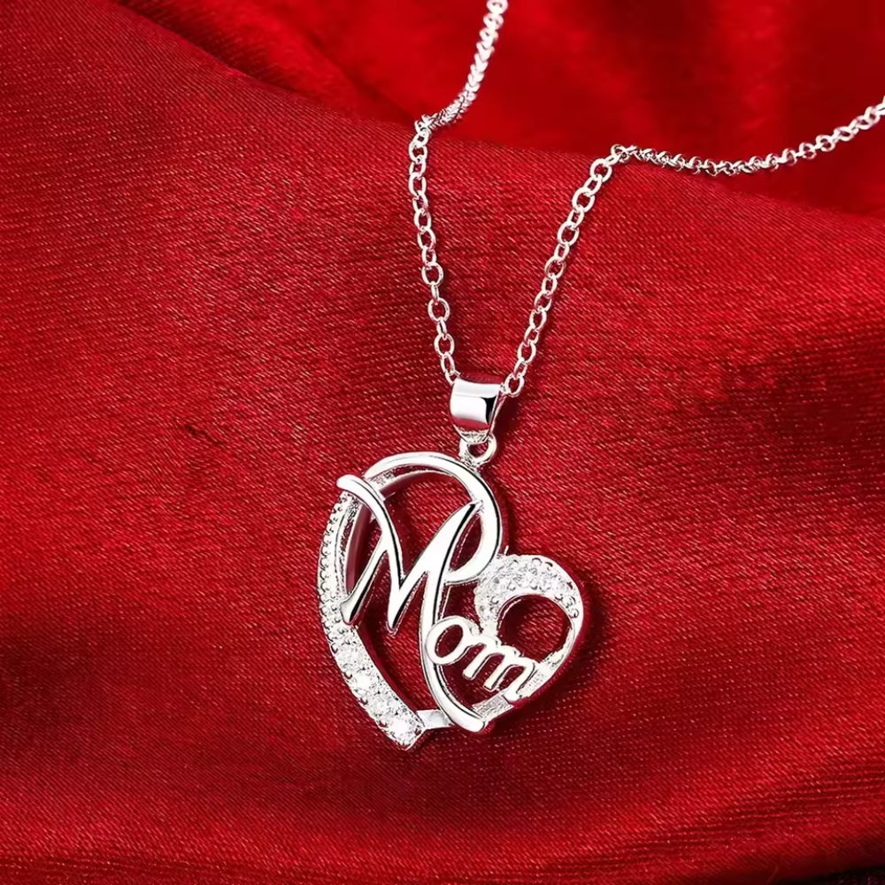 Collana Festa della Mamma Donna Ciondolo a Cuore con Testo Gioiello Regalo