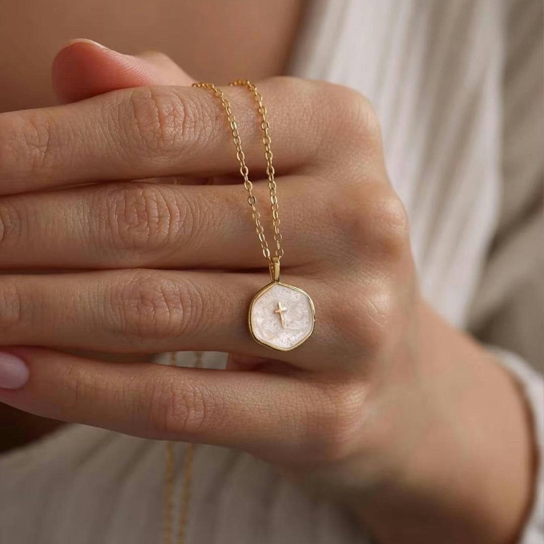 Collana Festa della Mamma Donna Ciondolo Croce Gioiello Minimalista