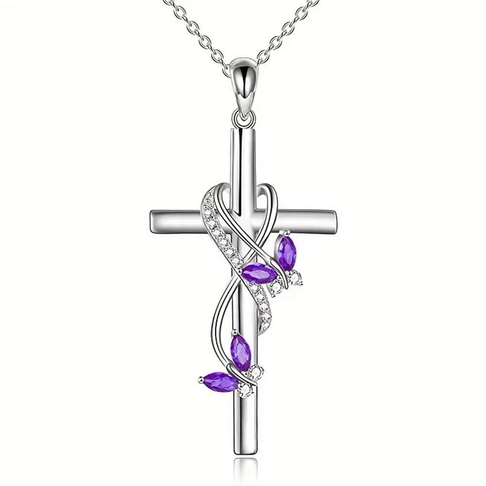 Collana Festa della Mamma Donna Ciondolo Croce Design Fiocco Gioiello