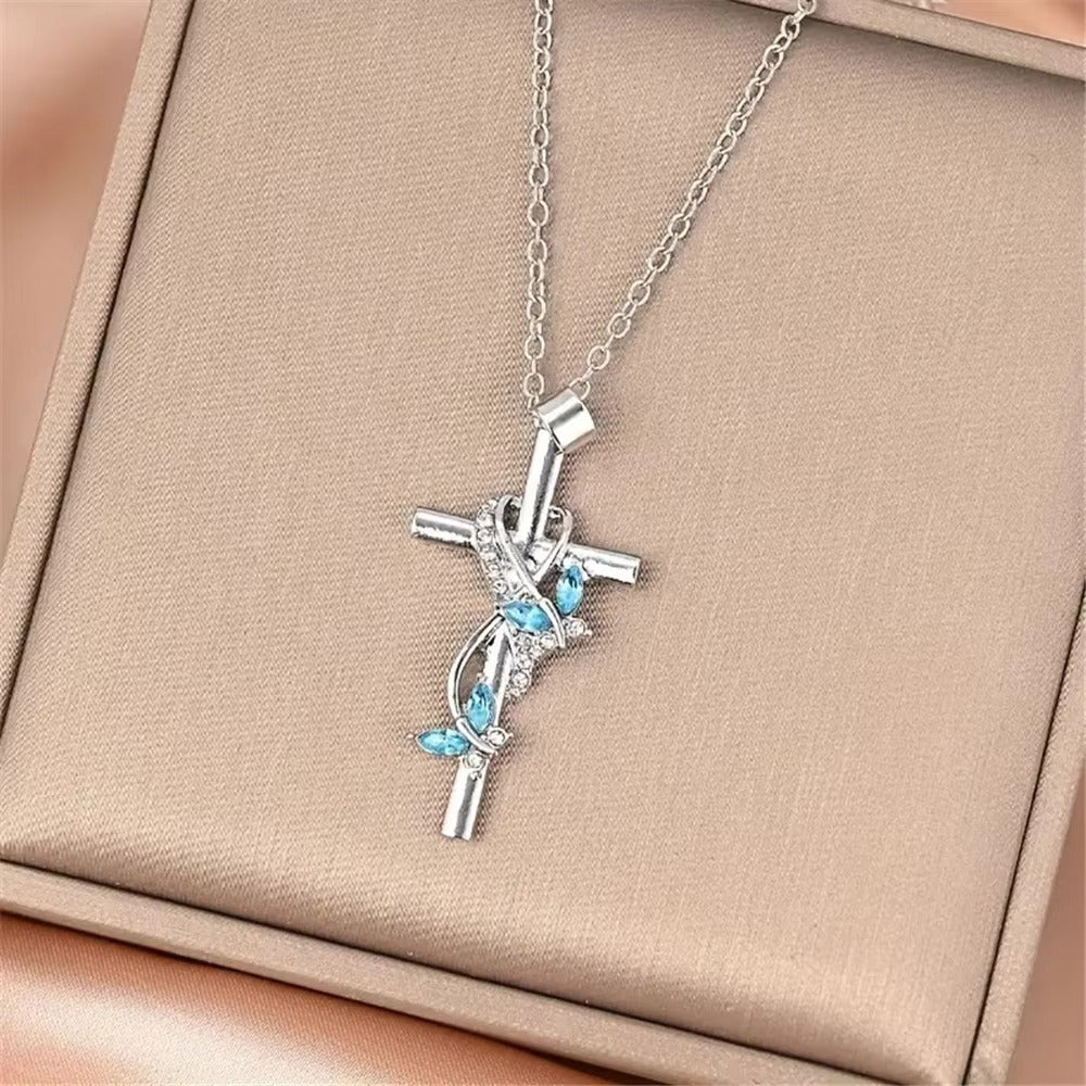 Collana Festa della Mamma Donna Ciondolo Croce Design Fiocco Gioiello