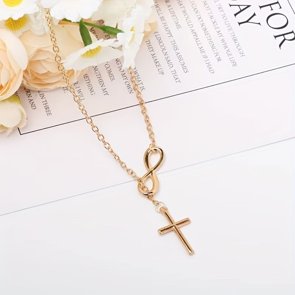 Moederdag Ketting Dames Kruis Infinity Hanger Lariat Sieraad