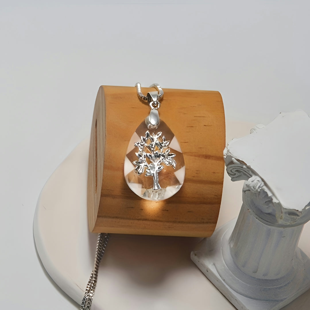 Collana Festa della Mamma Donna Albero della Vita Ciondolo Design a Goccia Gioiello