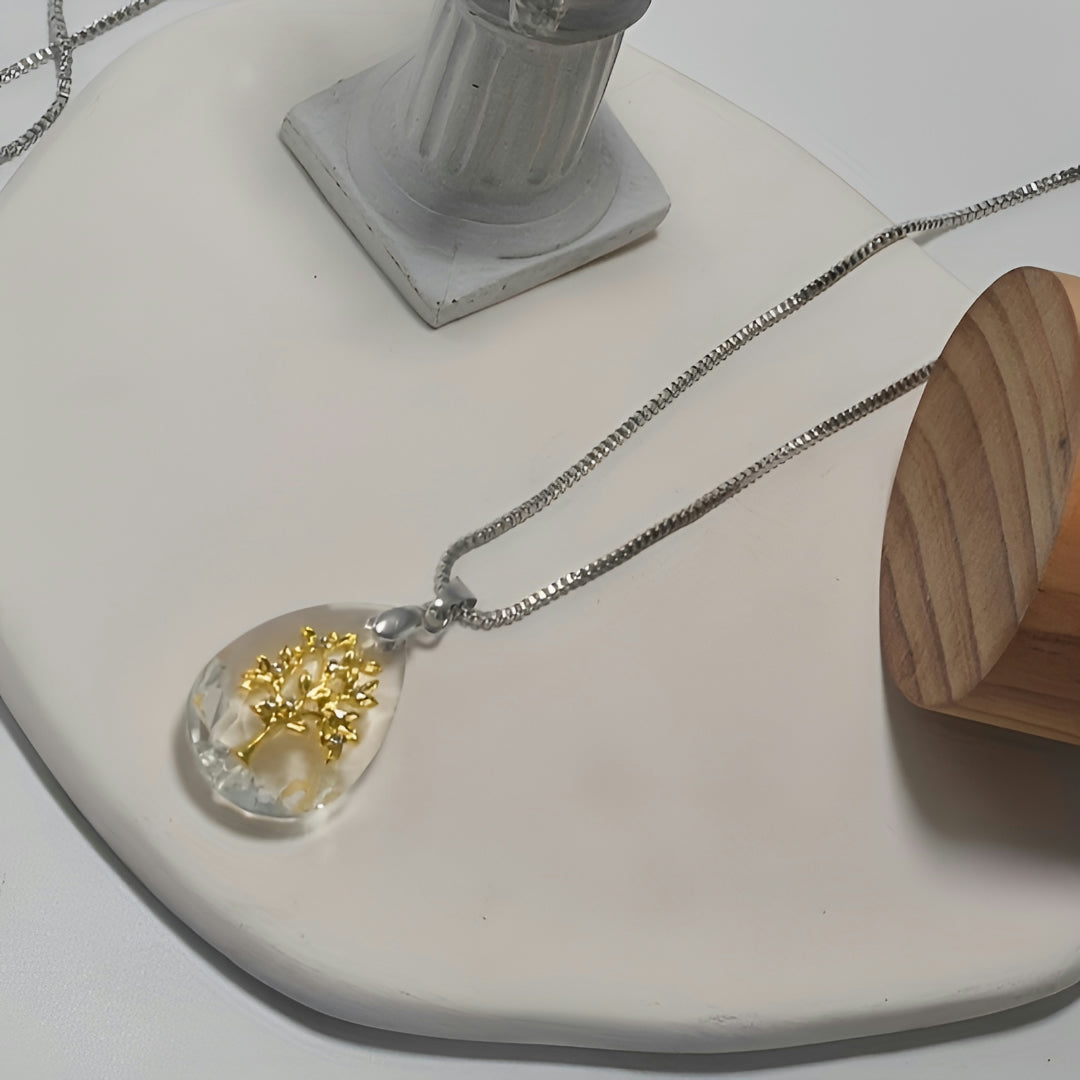 Collana Festa della Mamma Donna Albero della Vita Ciondolo Design a Goccia Gioiello