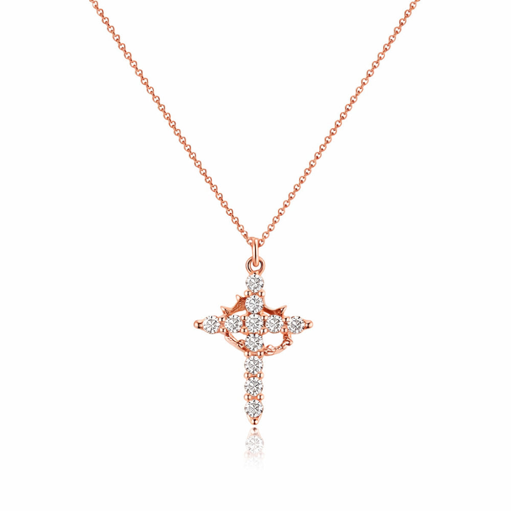 Mother's Day Necklace Cross Pendant Women Gold Silver Jewelry